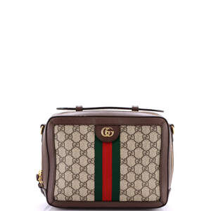 Gucci Small Ophidia Zip Around Camera Bag GG Coated Canvas